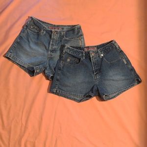 SILVER JEANS CO. DENIM SHORTS 2PC